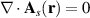 $\nabla \cdot \mathbf{A}_s(\mathbf{r}) = 0$