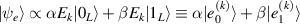 $| \psi_e \rangle \propto \alpha E_k | 0_L \rangle + \beta E_k | 1_L \rangle \equiv \alpha | e_0^{(k)} \rangle + \beta | e_1^{(k)} \rangle$