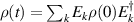 $\rho(t) = \sum_k E_k \rho(0) E_k^\dagger$