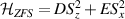 $\mathcal{H}_{ZFS} = DS_z^2 + E S_x^2$