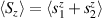 $\langle S_z\rangle = \langle s^z_1 + s^z_2 \rangle$