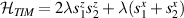 $\mathcal{H}_{TIM} = 2\lambda s^z_1 s^z_2 + \lambda (s_1^x + s_2^x)$