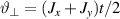 $\vartheta_\perp = (J_x+J_y)t/2$