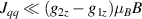 $J_{qq}\ll (g_{2z}-g_{1z}) \mu_B B$
