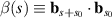 $\beta (s) \equiv {{\mathbf{b}}_{s + {s_0}}} \cdot {{\mathbf{b}}_{{s_0}}}$