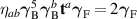 $\eta_{ab}\boldsymbol{\gamma}_\mathrm{B}^5\boldsymbol{\gamma}_\mathrm{B}^b\mathbf{t}^a\boldsymbol{\gamma}_\mathrm{F} = 2\boldsymbol{\gamma}_\mathrm{F}$