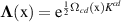 $\boldsymbol{\Lambda}(\mathrm{x}) = \mathrm e^{\frac{1}{2}\Omega_{cd}(\mathrm{x})K^{cd}}$