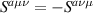 $S^{a\mu\nu} = -S^{a\nu\mu}$