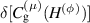 $\delta[C_\mathrm{g}^{(\mu)}(H^{(\phi)})]$