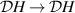 $\mathcal{D}H\rightarrow\mathcal{D}H$