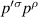 $p^{^{\prime}\sigma}p^\rho$