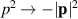 $p^2\rightarrow-|\mathbf{p}|^2$