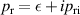 $p_\mathrm{r} = \epsilon+ip_\mathrm{ri}$