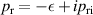 $p_\mathrm{r} = -\epsilon+ip_\mathrm{ri}$