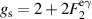 $g_\mathrm{s} = 2+2F_2^\mathrm{e\gamma}$