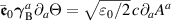 $\bar{\boldsymbol{\mathfrak{e}}}_0\boldsymbol{\gamma}_\mathrm{B}^a\partial_a\Theta = \sqrt{\varepsilon_0/2}\,c\partial_a A^a$