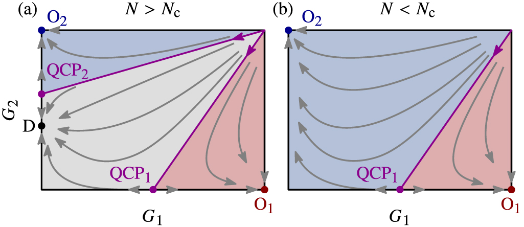 Continuous order-to-order quantum phase transitions from fixed-point ...