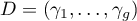 $D=(\gamma_1,\dotsc,\gamma_g)$