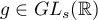 $g\in GL_s(\mathbb{R})$