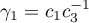 $\gamma_1=c_1c_3^{-1}$