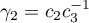 $\gamma_2=c_2c_3^{-1}$