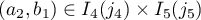 $(a_2,b_1)\in I_{4}(j_4)\times I_{5}(j_5)$