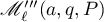 $\mathscr{M}_\ell'''(a,q,P)$