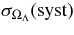$\sigma _{\Omega _{\Lambda }}(\mbox{syst})$