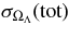 $\sigma _{\Omega _{\Lambda }}(\mbox{tot})$