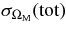 $\sigma _{\Omega _{\rm M}}({\rm tot})$