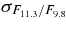 $\sigma _{F_{11.3}/F_{9.8}}$