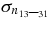 $\sigma _{n_{13\hbox{--}31}}$