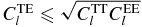 $C_l^{{\rm TE}} \le \sqrt{\vphantom{A^A}\smash{\hbox{${C_l^{{\rm TT}} C_l^{{\rm EE}}}$}}}$