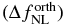 $(\Delta f_{{\rm NL}}^{\rm orth})$