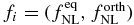 $f_i = (f_{{\rm NL}}^{\rm eq},f_{{\rm NL}}^{\rm orth})$