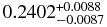 $0.2402^{+ 0.0088}_{- 0.0087}$