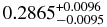 $0.2865^{+ 0.0096}_{- 0.0095}$