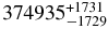 $374935^{+ 1731}_{- 1729}$