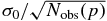 $\sigma _0/\sqrt{N_{{\rm obs}}(p)}$