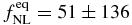 $f^{\rm eq}_{\rm NL} = 51 \pm 136$
