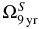 $\Omega _{\mathrm{9\,yr}}^S$