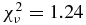 $\chi ^2_\nu = 1.24$
