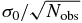$\sigma _0/\sqrt{N_{\rm obs}}$