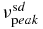 $\nu _{\mathrm peak}^{\mathrm sd}$