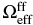 $\Omega _{\mathrm{eff}}^{\mathrm{ff}}$