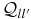 $\mathcal {Q}_{ll^{\prime }}$