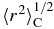 $\langle r^2 \rangle _{\rm C}^{1/2}$