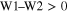 ${\rm{W}}1-{\rm{W}}2\gt 0$