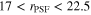 $17\lt {r}_{\mathrm{PSF}}\lt 22.5$