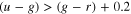 $(u-g)\gt (g-r)+0.2$